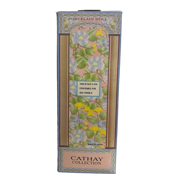 Cathay Collection Victorian Porcelain Doll 16 in Virginia Light Green and Purple - Picture 3 of 11